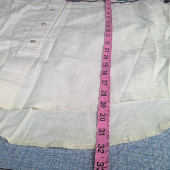 Vintage Express Riders Pearl Snap Shirt Long Sleeve Aztec Print Men's XL - Picture 7 of 8